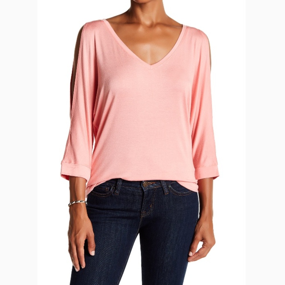 NEW! Michael Stars cold shoulder tee (sand pink)